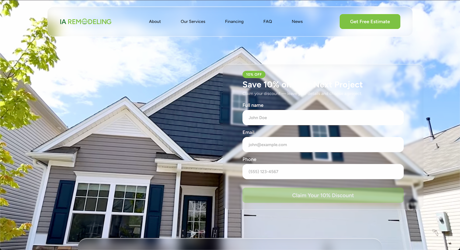 IA Remodeling Project Screenshot